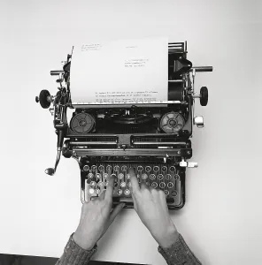Manual Typewriter Print, Sweden 1971