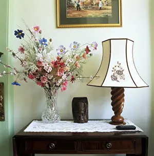 Flowering Plant Arrangement Prints: Typical English hall