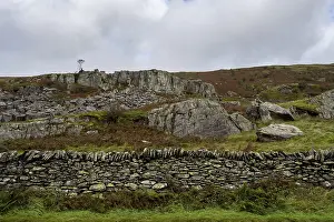 Natural Preserve UK Prints: Typical landscape with stone wall