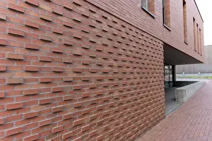 Images Dated 4th December 2024: Ultra-Modern Brick Wall Print with Pattern