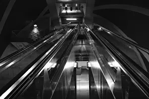 Deserted Train Station Building Prints: Underground station in Cologne