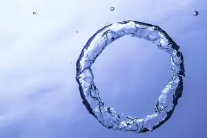 Soap Bubble Ascends Prints: Underwater Bubble Ring Ascends towards the Sun