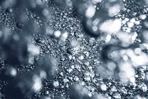 Air Bubbles In Water Prints: Underwater bubbles Abstract background
