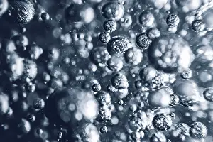Uninhabited Waterfront Landscape Prints: Underwater bubbles Abstract background