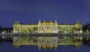 University Building Architecture Prints: University with reflection in the Danube