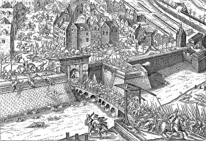 Woodcut Restoration Work Prints: The Unsuccessful Raid of Antwerp