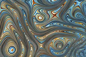 Fractal Marble Texture Prints: Unusual marble texture - computer-generated image