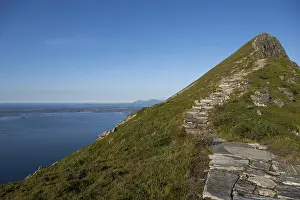 Stone Staircase Norway Prints: Upper section of the Rorsethornet stone staircase