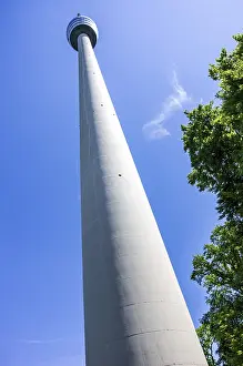 Southern Germany Views Prints: Upper part with viewing platform of the Stuttgart TV Tower