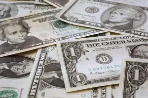 Capital Market Image Prints: U.S. dollar bills