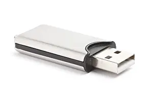 USB Flash Drive Prints: USB flash drive isolated on white background