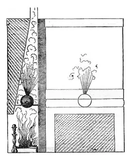 Old Engraved Depiction Prints: Using the aeolipile by Philibert Delorme