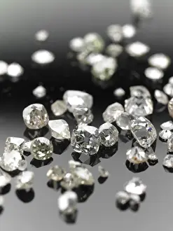 Valuable Diamonds For Sale Prints: Many valuable diamonds, some rough