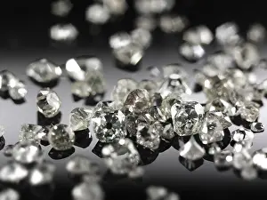 Precious Gemstone Prints: Many valuable diamonds, some rough