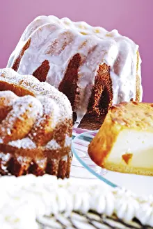 High Calorie Desserts Prints: Various cakes, ring-shaped cake