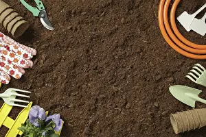 Gardening Tools Prints: Various gardening tools and essentials