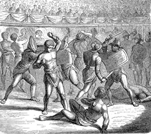 Ancient Roman Gladiators Print