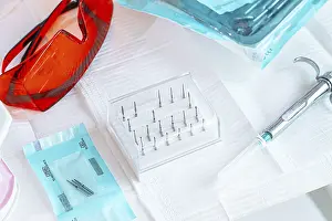 Dental Instruments Prints: Various instruments, dental models
