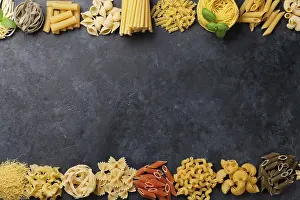 Diverse Pasta Dishes Prints: Various pasta. Cooking concept