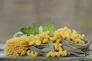 Deserted Still Life Prints: Various types of pasta