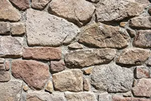 Full Frame Stone Images Prints: Various types of stone as a building material