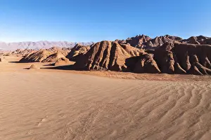 High Angle Aerial Photography Prints: Vast and dramatic landscape of Devil's Desert in Salta