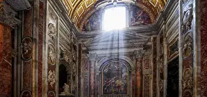 Stained Glass Window Art Prints: Vatican chapel