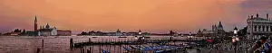 Uninhabited Waterfront Scene Prints: Venice at sunset