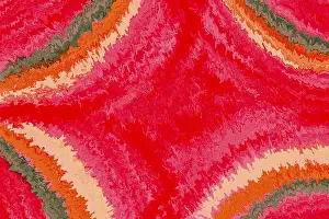 Vibrant Illustration Prints: A vibrant abstract pattern featuring dynamic waves in shades of red