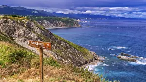 Atlantic Ocean Landscape Photo Prints: Vidio Cliffs Path, Cantabrian Sea