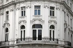 Uninhabited Urban Landscape Prints: Viennise facade