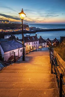 Northern Europe Townscapes Prints: A view from the 199 steps whitby