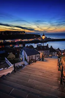 Northern Europe Townscapes Prints: A view from the 199 steps whitby
