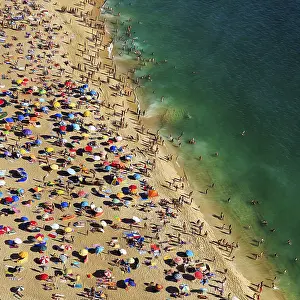 Atlantic Coast Scenery Prints: View from above of anonymous crowd