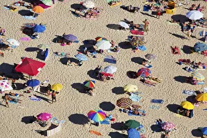 View From Above Portugal Prints: View from above of anonymous crowd
