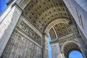 Paris Arc De Triomphe Prints: A view of the Arc de Triomphe located in Paris