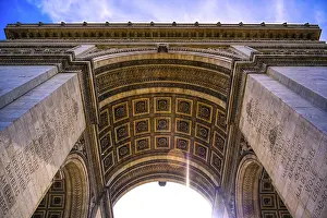 Arc De Triomphe Paris Prints: A view of the Arc de Triomphe located in Paris
