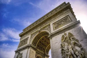 Parisian Landmark Prints: A view of the Arc de Triomphe located in Paris
