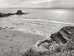 Steep Cliff Views Prints: View of the beach from the cliffs