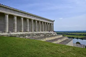 Danube River Landscape Prints: Side view of a building with columns