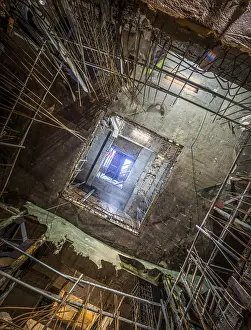 Construction Worker Safety Gear Prints: View of a building under construction