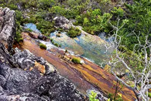 Biribiri Environmental Reserve Prints: Top view of the cascade