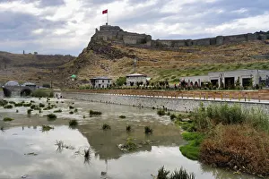 Medieval Fortification Structure Prints: View over the castle, Kars, Turkey