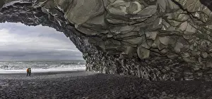 Icelandic Coast Scenery Prints: View from the cave Halsanefshellir
