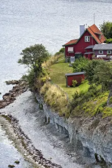 Scandinavian Landscape Photography Sweden Prints: View from above on cliff coast