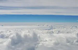 Cloudy Sky Aerial View Prints: View over the clouds, cloudy sky