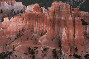 High Angle View Photography Prints: View of coloured rock formations