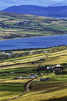 Iveragh Peninsula Landscape Prints: View from Coomanaspig Pass of meadows