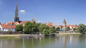 Danube River Germany Prints: View over the Danube to the Munster