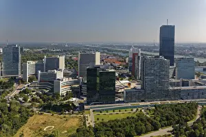 UNO City Vienna Prints: View from the Danube Tower to Donaucity
